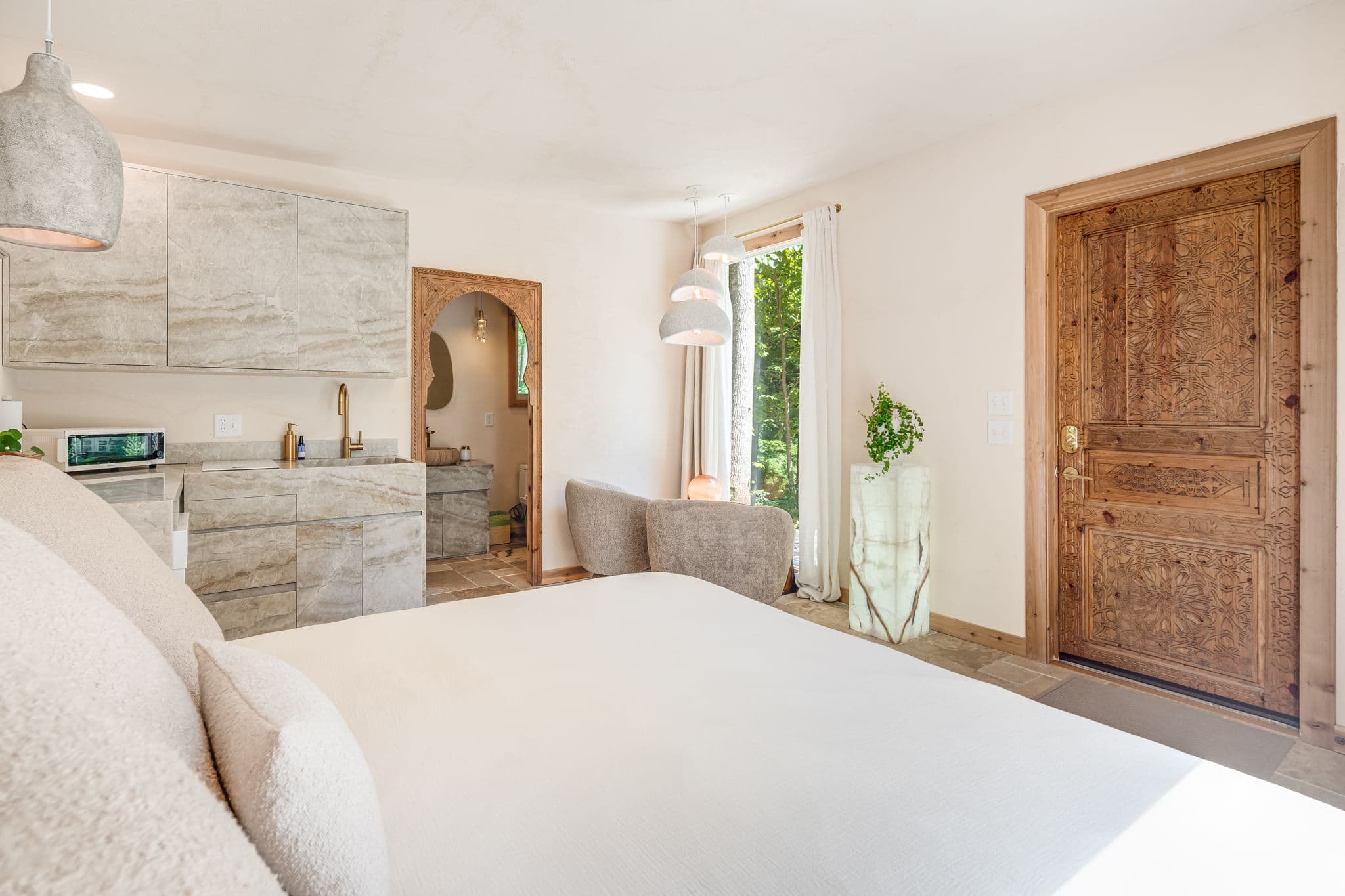 Patio overlooking the creek